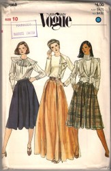 7868 EZ  VOGUE 70S FLARE PLEAT SKIRT, CULOTTES PATTERN 10